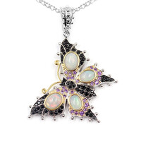 Zilveren halsketting met Welo-opalen (Dallas Prince Designs)