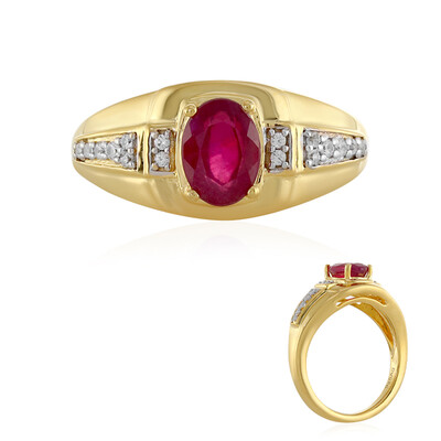 Zilveren ring met een Madagaskar Robijn