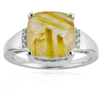 Zilveren ring met een rutielkwarts