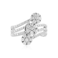 Zilveren ring met zirkonen