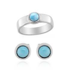 Zilveren ring met larimaren
