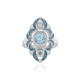 Zilveren ring met een hemel-blauwe topaas (Adela Silber)