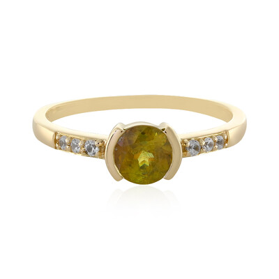 Gouden ring met een sfeen