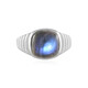 Zilveren ring met een labradoriet