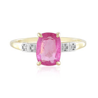 Gouden ring met een Madagaskar Roze Saffier
