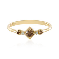 Gouden ring met een I2 Bruine Diamant