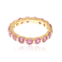 Zilveren ring met Madagaskar Roze Saffieren