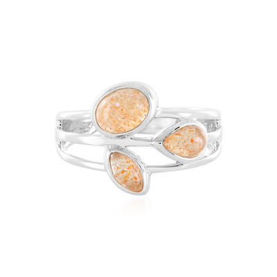 Zilveren ring met een zonnesteen