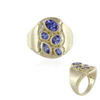 Gouden ring met een AAA tanzaniet (de Melo)