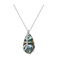 Zilveren halsketting met een Abalone schelp