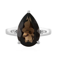 Zilveren ring met een rookkwarts