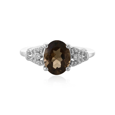 Zilveren ring met een rookkwarts