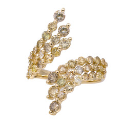 Gouden ring met SI2 Fancy Diamanten (CIRARI)