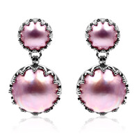 Zilveren oorbellen met Mabe parels (Dallas Prince Designs)