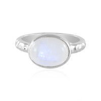 Zilveren ring met een regenboog maansteen