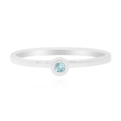 Zilveren ring met een Zwitsers-blauwe topaas