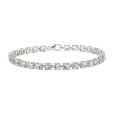 Zilveren armband met groene amethisten