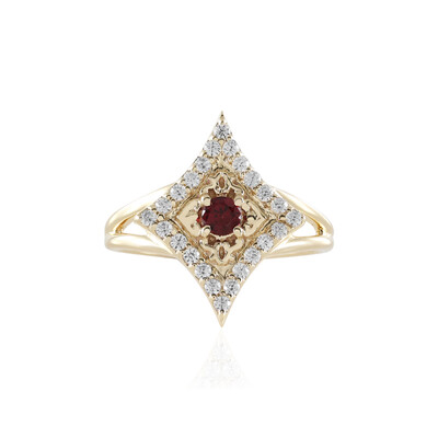 Gouden ring met een edele rode spinel