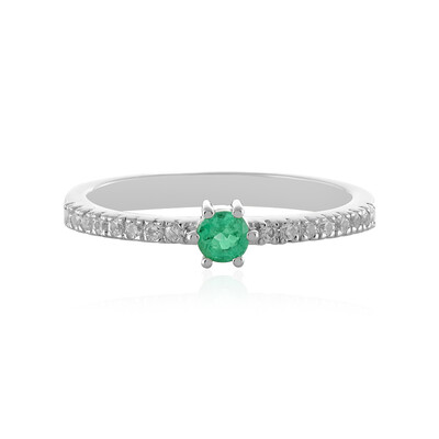 Zilveren ring met een Ethiopische smaragd