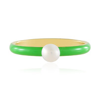 Zilveren ring met een Witte zoetwater kweekparel