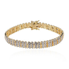 Messingen armband met een I3 (I) Diamant (Juwelo Style)