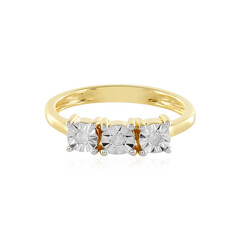 Zilveren ring met I3 (J) Diamanten