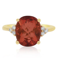 Gouden ring met een Rode Fluoriet (AMAYANI)
