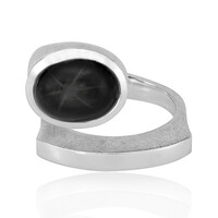 Zilveren ring met een Indische Ster Diopsied