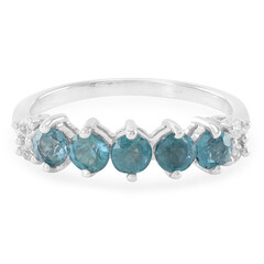 Zilveren ring met pauw kyanieten