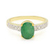 Zilveren ring met een Bahia-smaragd