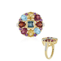 Zilveren ring met een Londen-blauwe topaas