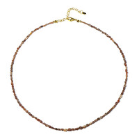 Zilveren halsketting met rode diamanten