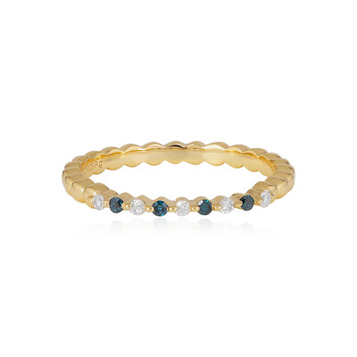 Zilveren ring met I3 (I) Diamanten