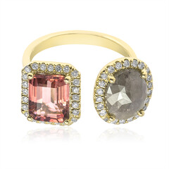 Gouden ring met een SI2 Bruine Diamant (CIRARI)