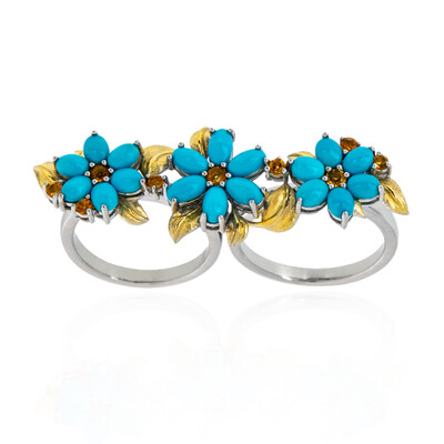 Zilveren ring met Sleeping Beauty Turkooisen (Dallas Prince Designs)