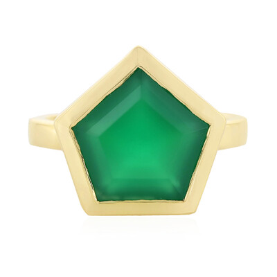 Zilveren ring met een Groene onyx (MONOSONO COLLECTION)