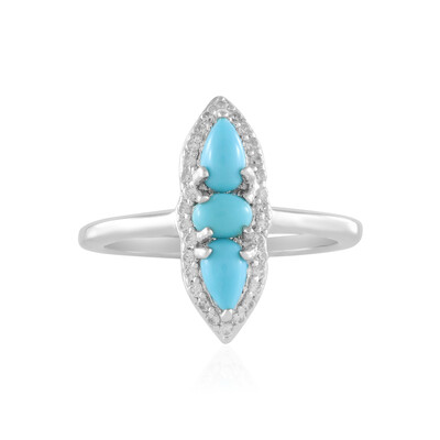 Zilveren ring met Sleeping Beauty Turkooisen