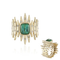 Gouden ring met een Braziliaanse Toermalijn  (de Melo)