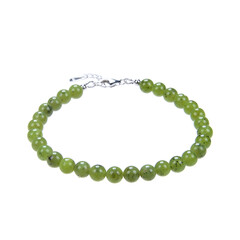 Zilveren armband met serpentijnstenen