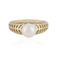 Gouden ring met een zoetwater kweekparel (Ornaments by de Melo)