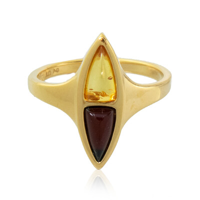 Zilveren ring met Baltische barnsteen (dagen)