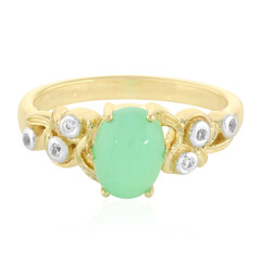 Zilveren ring met een groene opaal