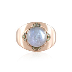 Zilveren ring met een Groene Minary Labradoriet (KM by Juwelo)