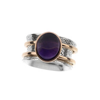Zilveren ring met een amethist