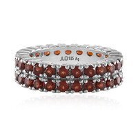 Zilveren ring met Mozambique granaten