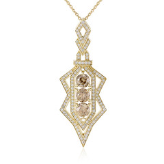 Gouden halsketting met I2 Champagne Diamanten (de Melo)