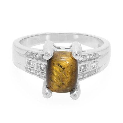 Zilveren ring met een tijgeroog