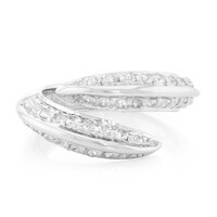 Zilveren ring met witte saffieren