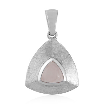 Zilveren hanger met een rozen kwarts (MONOSONO COLLECTION)