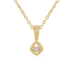 Zilveren halsketting met een I3 (J) Diamant